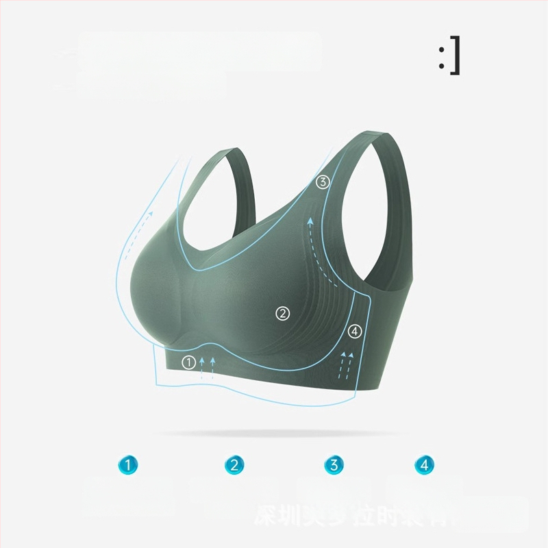 Be paminklų liemenėlė su minkšta atrama didelėms krūtims, želės juosta, ploni formuoti puodeliai, pilnas puodelis, nugarinėje trijų eilių užsegimas