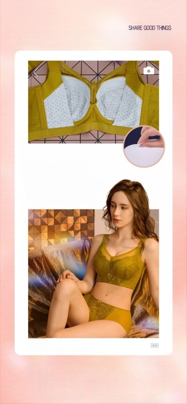 Liemenėlė su ultra plonais formuojamais kaušeliais, nėriniai nailono audinys, fiksuotos dvigubos petnešos, nugaros kabliukų su šešiais eilutėmis