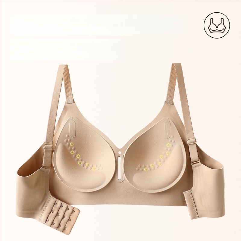 Sutien push-up cu cupă fixă, anti-sagging, fără cusături, respirabil, 3/4 cupă