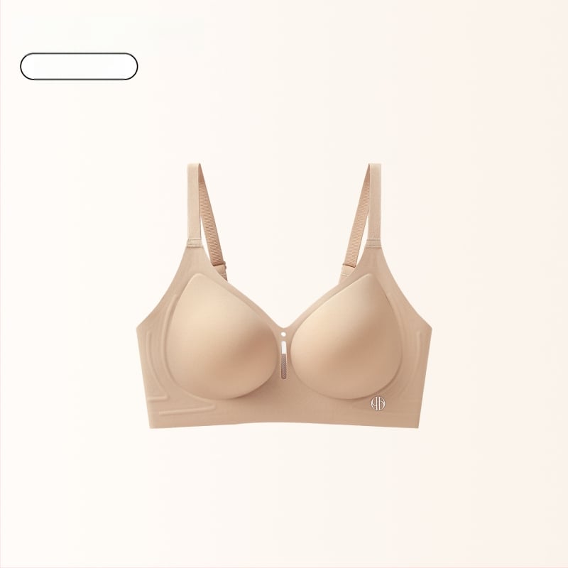 Sutien push-up cu cupă fixă, anti-sagging, fără cusături, respirabil, 3/4 cupă