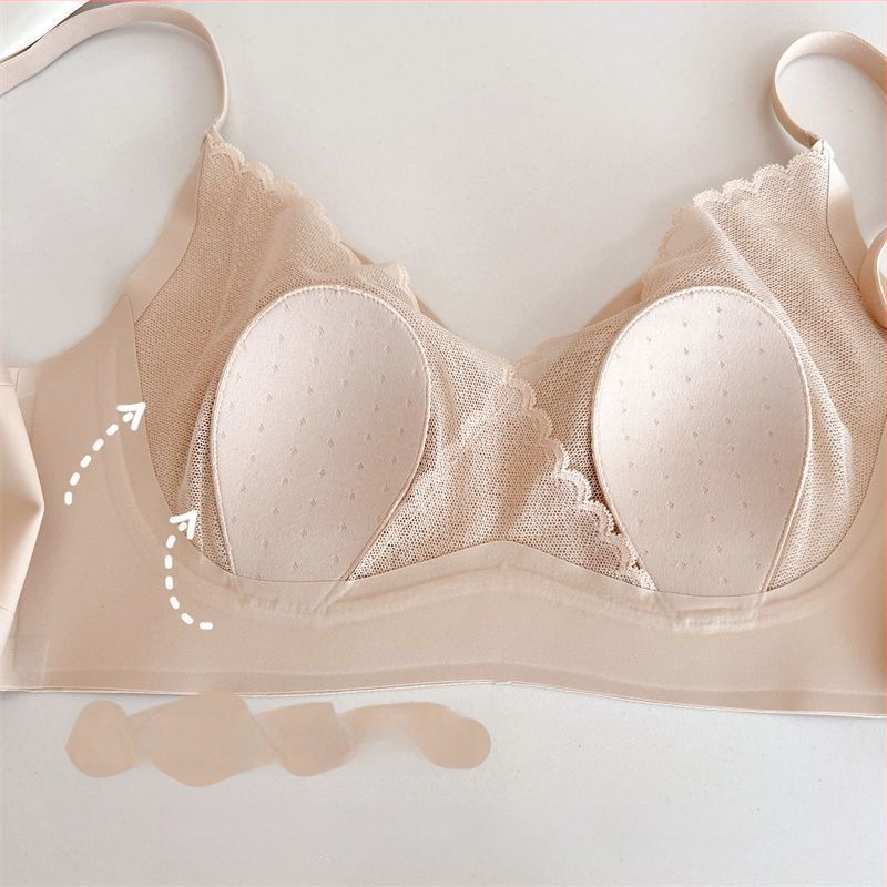Σουτιέν με υπερ-λεπτές καλούπες από λατέξ, σχέδιο με αυτιά λαγού, σταθερές διπλές τιράντες, πίσω κούμπωμα με τρεις σειρές αγκύλων, ύφασμα νάιλον