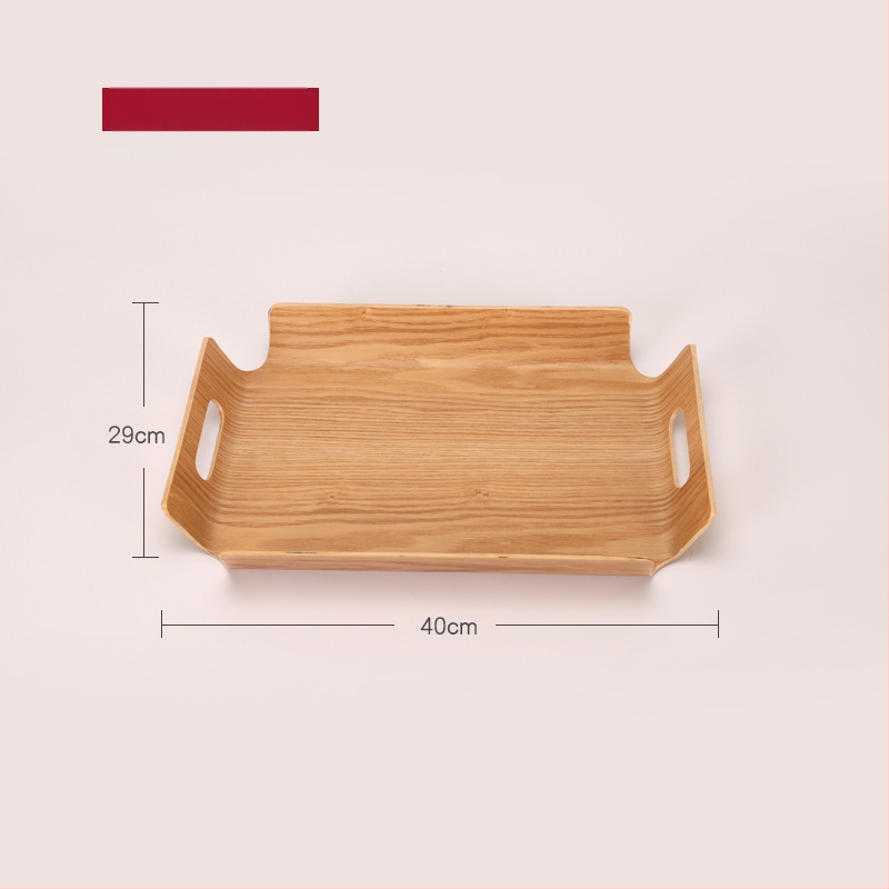 Ξύλινος ορθογώνιος δίσκος σερβιρίσματος με ριγέ σχέδιο και λαμπερή επιφάνεια, δυνατότητα παραμετροποίησης λογοτύπου