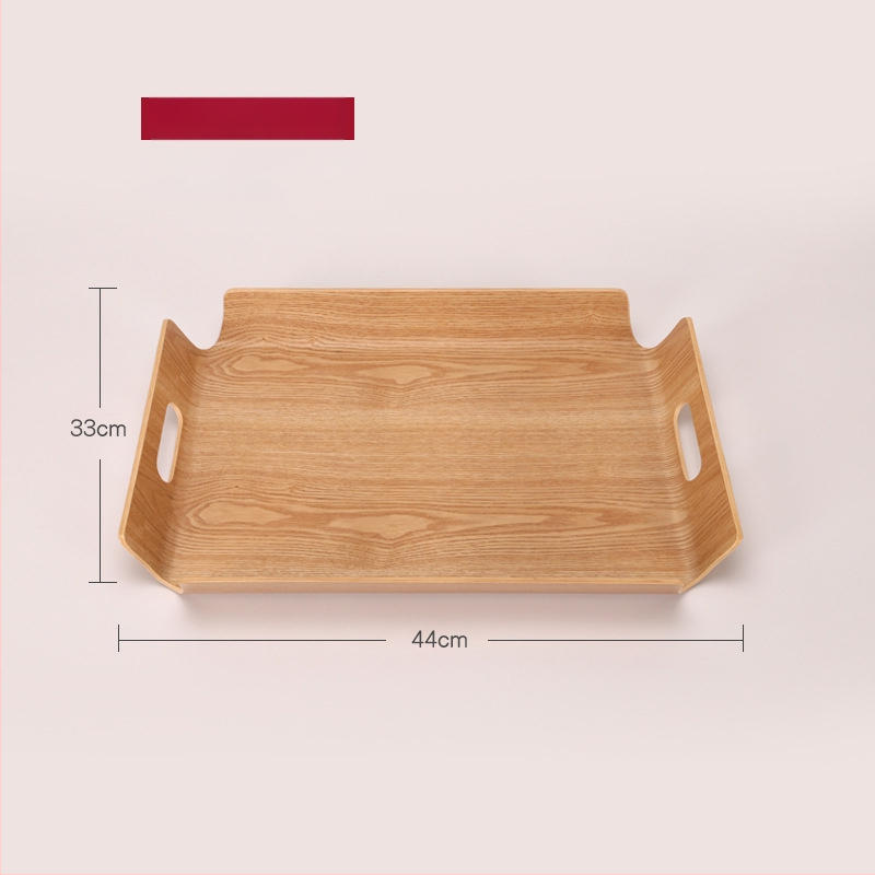 Ξύλινος ορθογώνιος δίσκος σερβιρίσματος με ριγέ σχέδιο και λαμπερή επιφάνεια, δυνατότητα παραμετροποίησης λογοτύπου