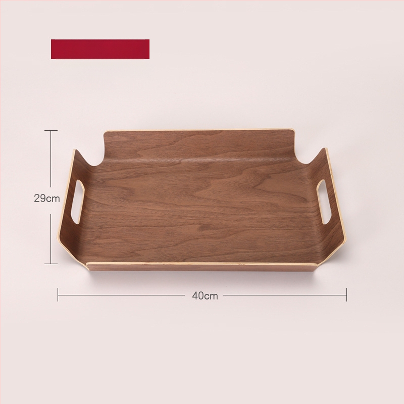 Ξύλινος ορθογώνιος δίσκος σερβιρίσματος με ριγέ σχέδιο και λαμπερή επιφάνεια, δυνατότητα παραμετροποίησης λογοτύπου