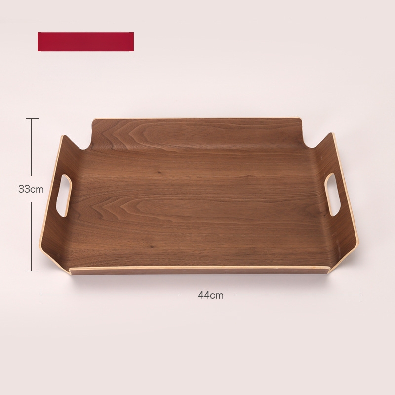 Ξύλινος ορθογώνιος δίσκος σερβιρίσματος με ριγέ σχέδιο και λαμπερή επιφάνεια, δυνατότητα παραμετροποίησης λογοτύπου