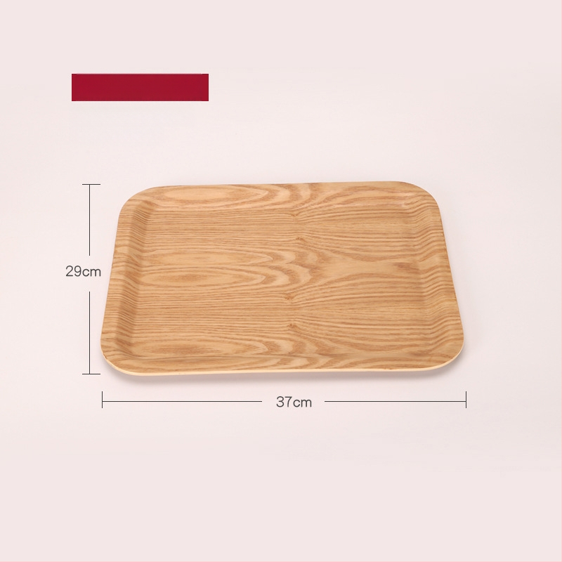 Ξύλινος ορθογώνιος δίσκος σερβιρίσματος με ριγέ σχέδιο και λαμπερή επιφάνεια, δυνατότητα παραμετροποίησης λογοτύπου