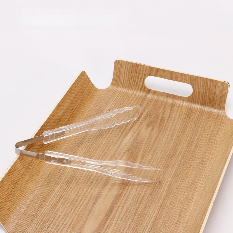 Ξύλινος ορθογώνιος δίσκος σερβιρίσματος με ριγέ σχέδιο και λαμπερή επιφάνεια, δυνατότητα παραμετροποίησης λογοτύπου