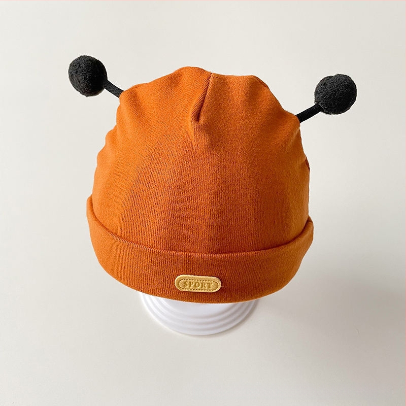 Памучна шапка за новородено, ветроустойчива и дишаща, куполна форма, четири сезона, сладък дизайн с пчела