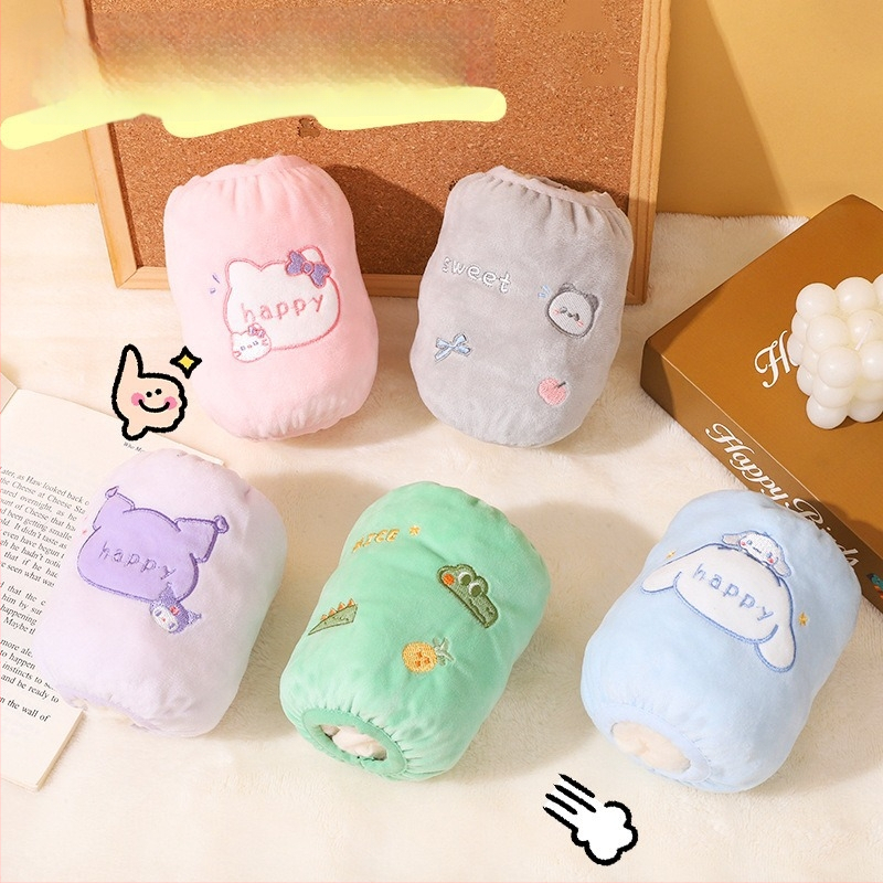 Laste plüüsvarrukad karikatüüriga - mustuse vastu, tikitud, polüestri kiud, sobivad 8–13-aastastele tüdrukutele, sügis-talv