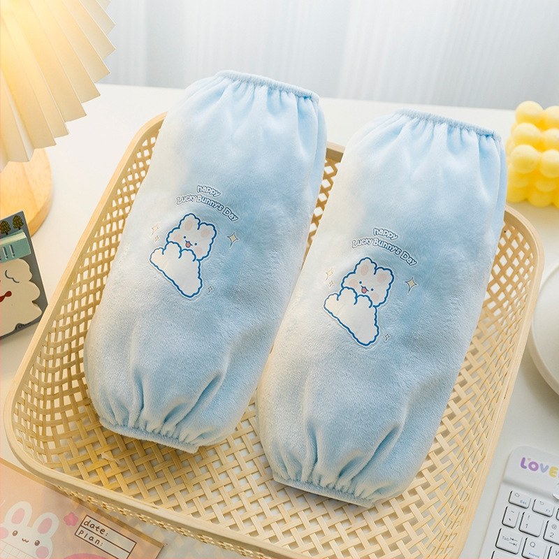 Μακριά βελούδινα προστατευτικά μανίκια εργασίας, υλικό κρυστάλλινο βελούδο, αντί-βρωμιά, μοτίβ Cartoon, κατάλληλα για όλες τις ηλικίες, 2022