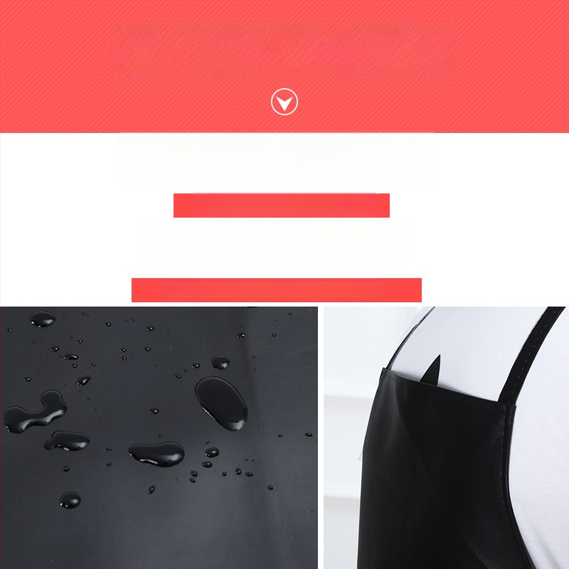 Δερμάτινη χωρίς μανίκια ποδιά – αδιάβροχη, μοντέρνος, απλός στυλ, για σεφ και προσωπικό ξενοδοχείου