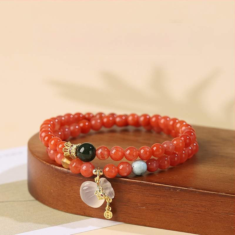 Гривна от южен агат, шлайфане и полиране, етно стил, за жени, есен 2025