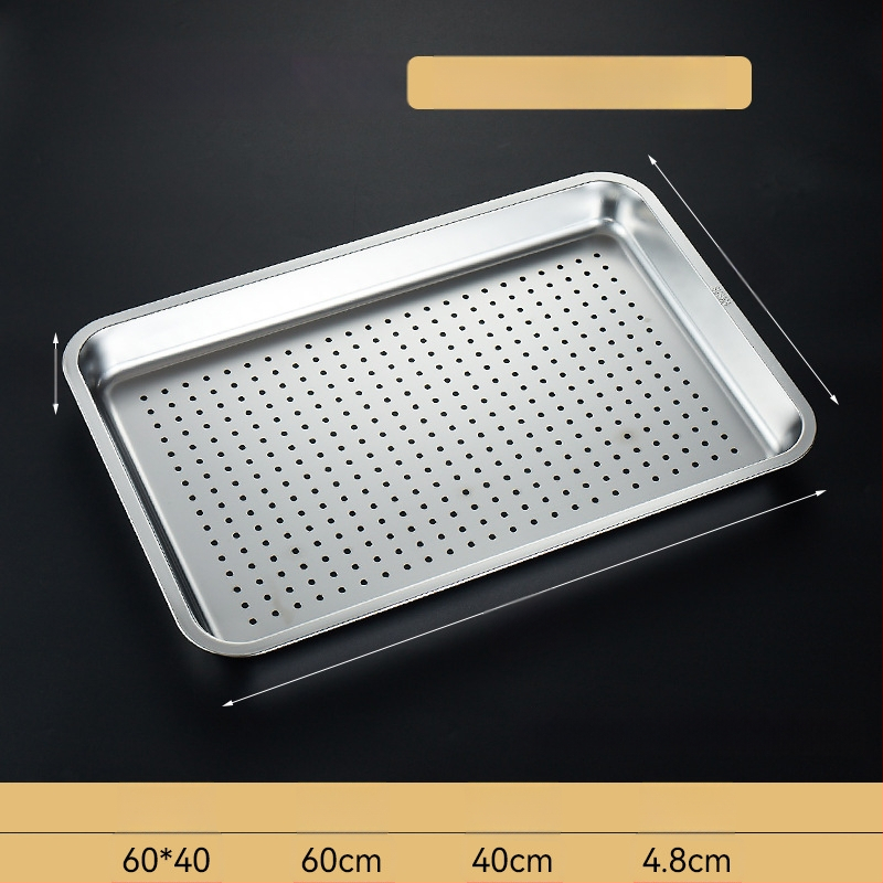 Δίσκος ατμού ρυζιού από ανοξείδωτο ατσάλι, τετράγωνο σχήμα, επιφάνεια ηλεκτρολυτικής επεξεργασίας, εκτυπωμένο λογότυπο, Νέο κινεζικό στυλ