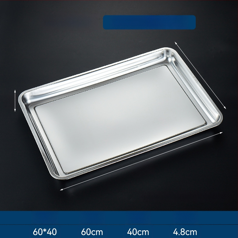 Δίσκος ατμού ρυζιού από ανοξείδωτο ατσάλι, τετράγωνο σχήμα, επιφάνεια ηλεκτρολυτικής επεξεργασίας, εκτυπωμένο λογότυπο, Νέο κινεζικό στυλ