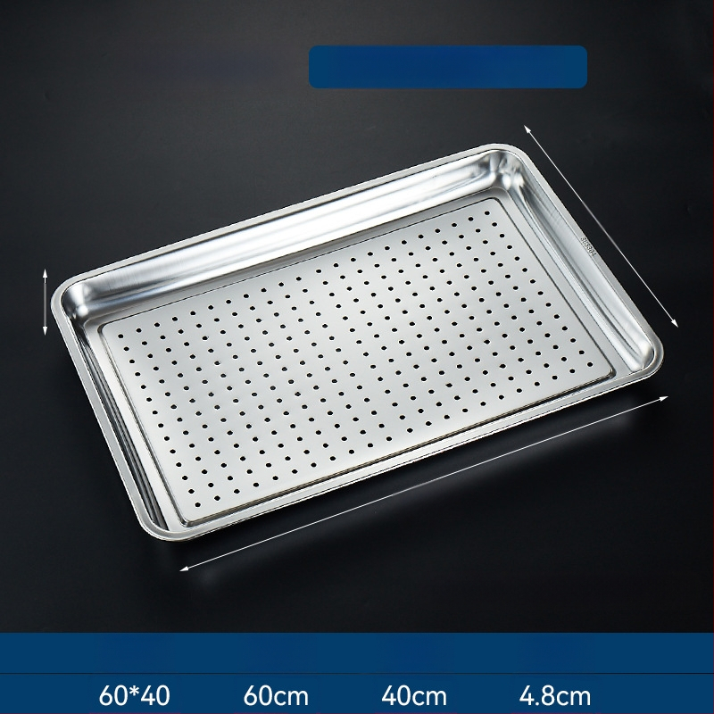 Δίσκος ατμού ρυζιού από ανοξείδωτο ατσάλι, τετράγωνο σχήμα, επιφάνεια ηλεκτρολυτικής επεξεργασίας, εκτυπωμένο λογότυπο, Νέο κινεζικό στυλ