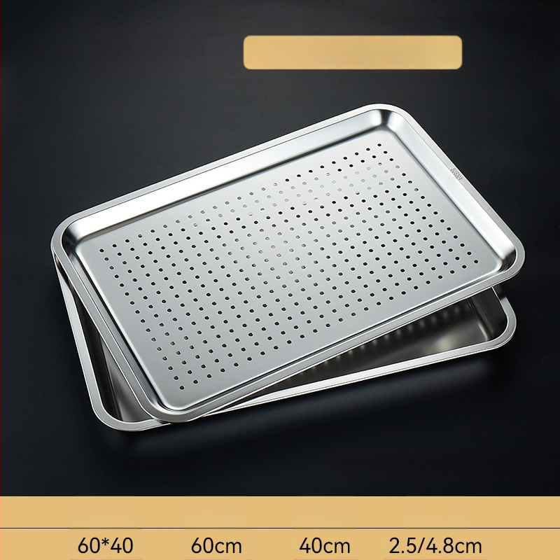 Δίσκος ατμού ρυζιού από ανοξείδωτο ατσάλι, τετράγωνο σχήμα, επιφάνεια ηλεκτρολυτικής επεξεργασίας, εκτυπωμένο λογότυπο, Νέο κινεζικό στυλ