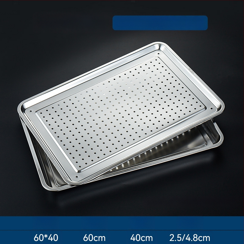 Δίσκος ατμού ρυζιού από ανοξείδωτο ατσάλι, τετράγωνο σχήμα, επιφάνεια ηλεκτρολυτικής επεξεργασίας, εκτυπωμένο λογότυπο, Νέο κινεζικό στυλ