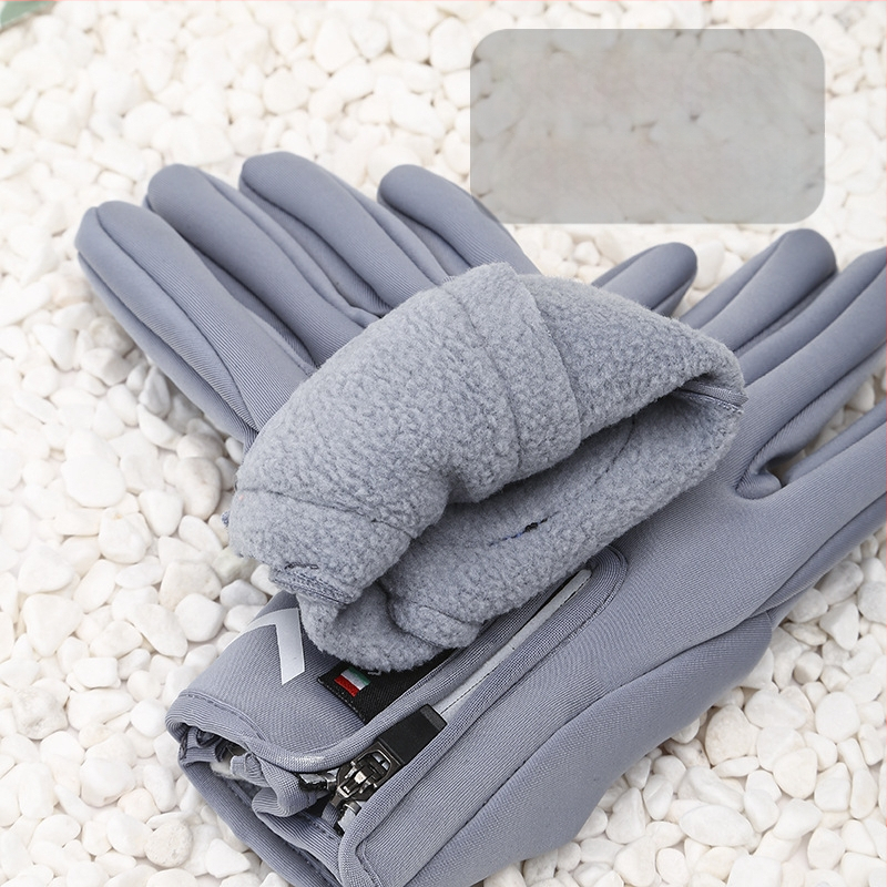 Vaikų žiemos dviračių pirštinės, poliarinis flisas, unisex, šiltos, atsparios vėjui ir vandeniui, amžius 4–13 metų