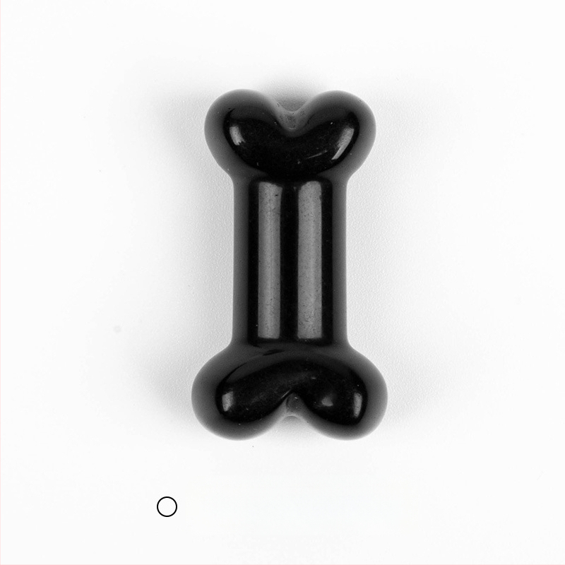 Мини кристални украси с форма на кост — естествен кристал, гравиране и полиране, възможна персонализация, геометрична форма