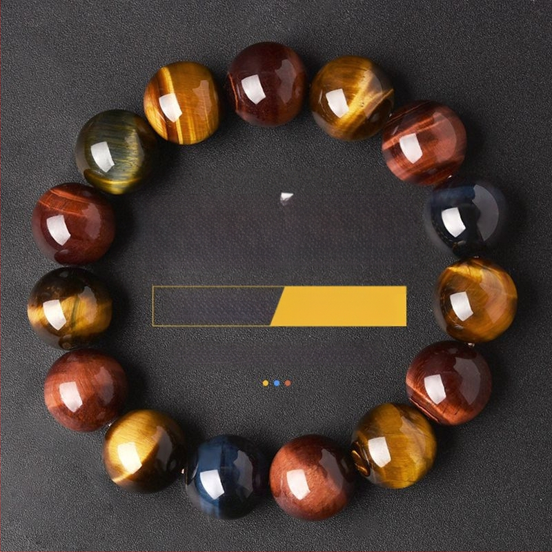 Гривна от тигрово око, кръгла форма, полирана повърхност, естествен материал, възможност за персонализация, марка Zhuoyuke