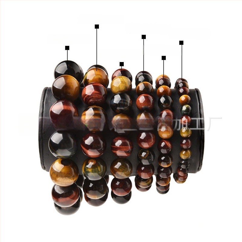 Гривна от тигрово око, кръгла форма, полирана повърхност, естествен материал, възможност за персонализация, марка Zhuoyuke