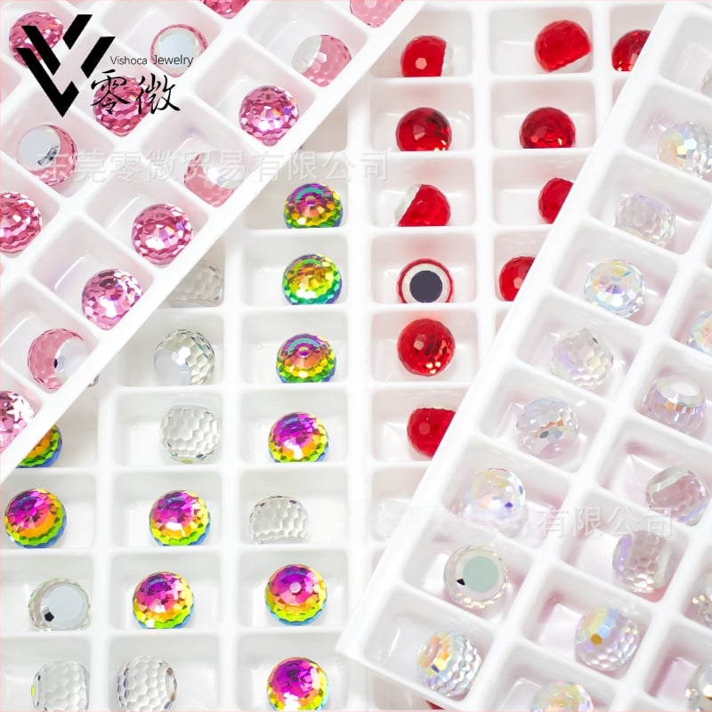 Σκουλαρίκι αυτιού με γυμνό λίθο, στρογγυλή χάντρα, ηλεκτροπλατίνα, μοντέλο Y148