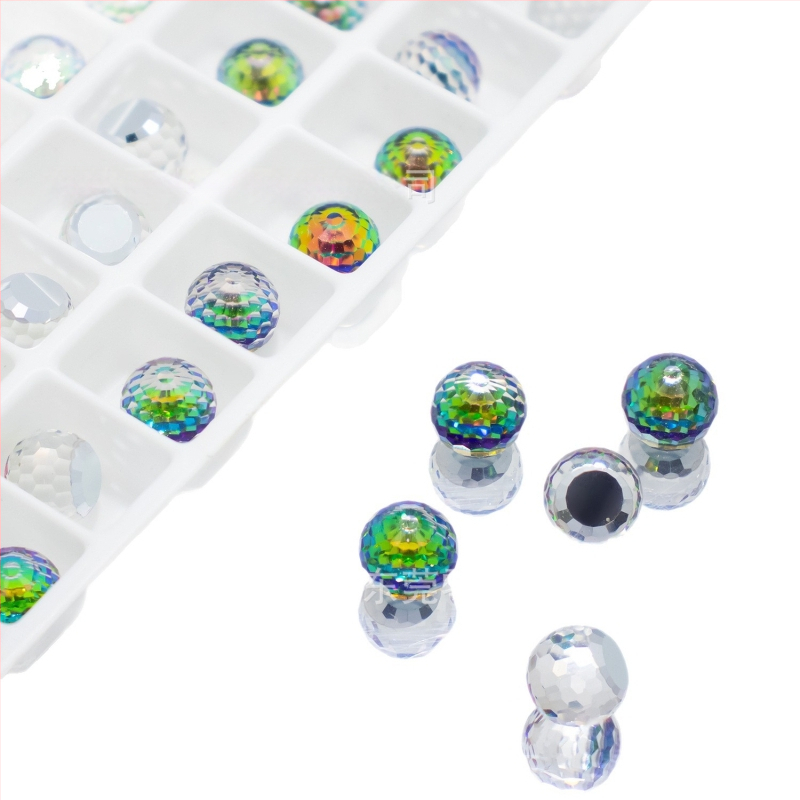 Σκουλαρίκι αυτιού με γυμνό λίθο, στρογγυλή χάντρα, ηλεκτροπλατίνα, μοντέλο Y148