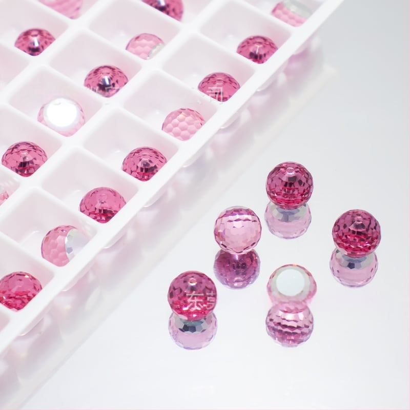 Σκουλαρίκι αυτιού με γυμνό λίθο, στρογγυλή χάντρα, ηλεκτροπλατίνα, μοντέλο Y148