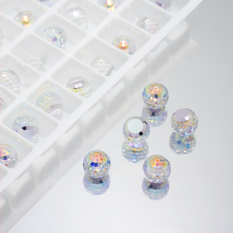 Σκουλαρίκι αυτιού με γυμνό λίθο, στρογγυλή χάντρα, ηλεκτροπλατίνα, μοντέλο Y148