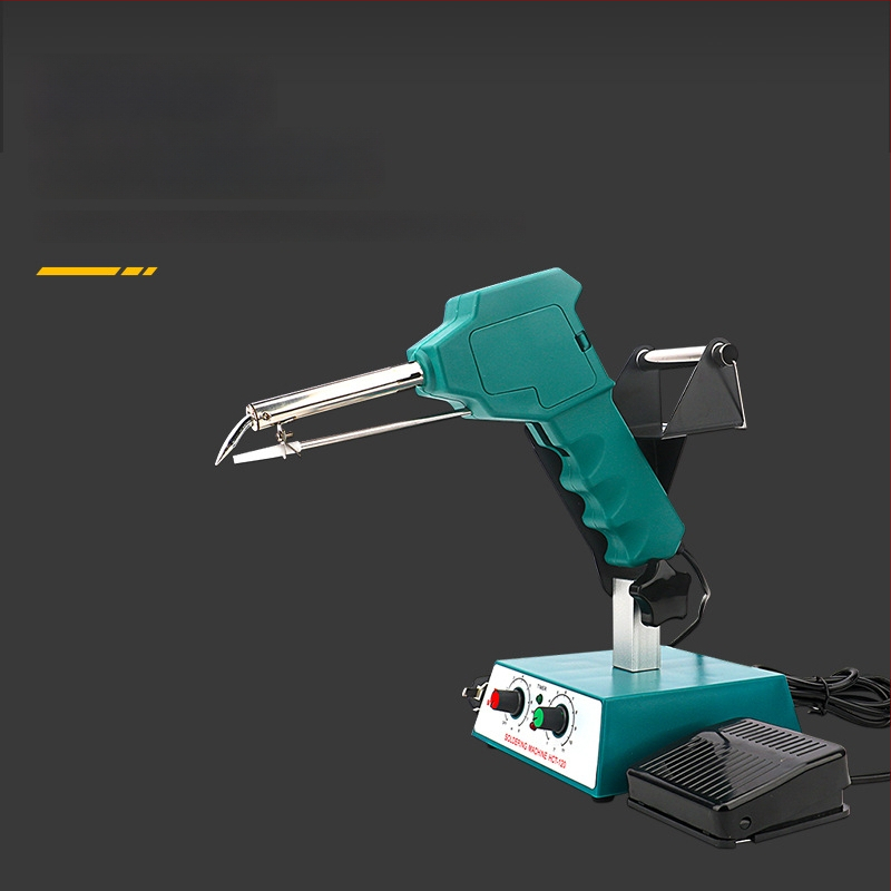 Kāju pedāļa lodēšanas stacija ar pastāvīgu/regulējamu temperatūru un automātisku tinuma padevi, nerūsējošs tērauds, 24V, 80–120W