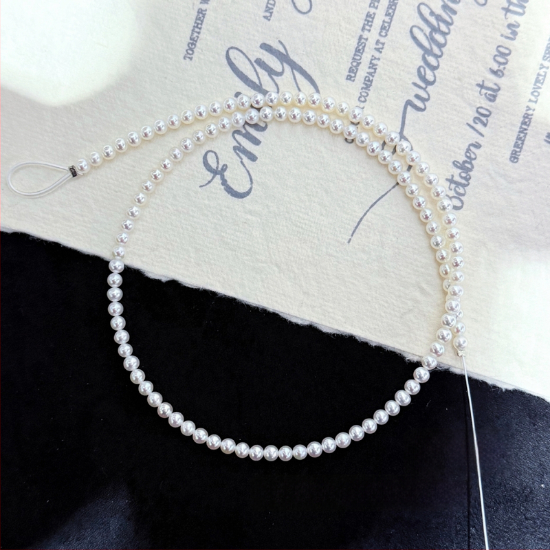 Колие от пресноводни перли с идеално кръгли перли, 925-сребърни детайли, ръчно ковано, стил вдъхновен от природата