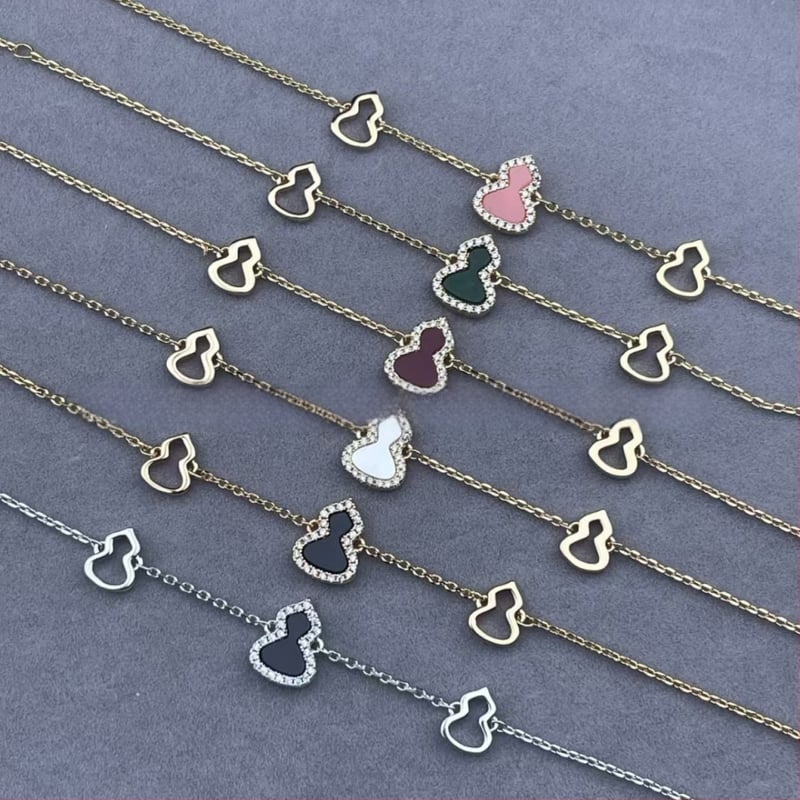 Гривна с форма на тиква от позлатена медна основа, ахат и малахит, 18K розово злато покритие, за жени