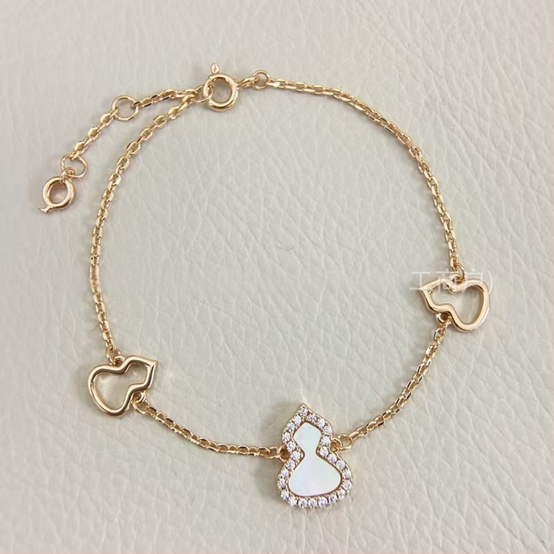 Гривна с форма на тиква от позлатена медна основа, ахат и малахит, 18K розово злато покритие, за жени