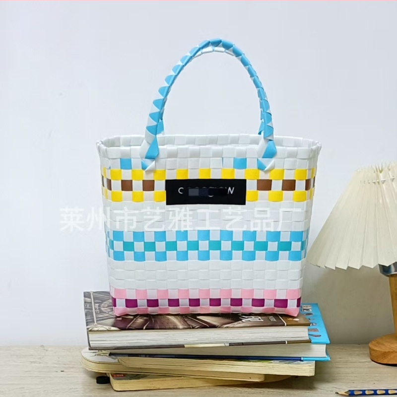 Τσάντα Tote από PP, στυλ δρόμου, οριζόντια τετράγωνη μορφή, χωρίς επένδυση