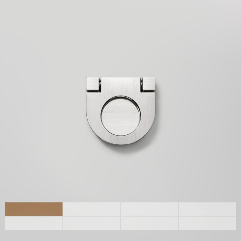 Plakana slēpta roktura no cinka sakausējuma piemērota skapja durvīm un atvilktnēm, anodizēts pārklājums, moderns minimālisms