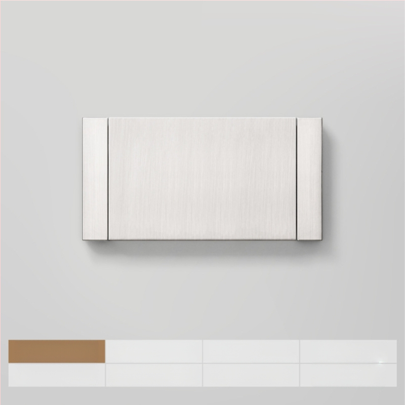 Plakana slēpta roktura no cinka sakausējuma piemērota skapja durvīm un atvilktnēm, anodizēts pārklājums, moderns minimālisms