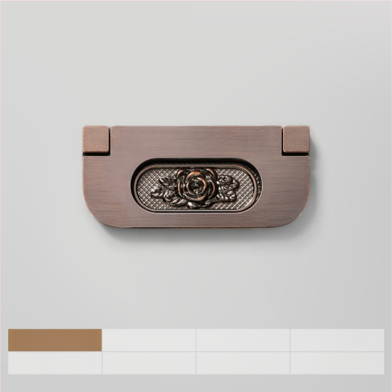 Plakana slēpta roktura no cinka sakausējuma piemērota skapja durvīm un atvilktnēm, anodizēts pārklājums, moderns minimālisms