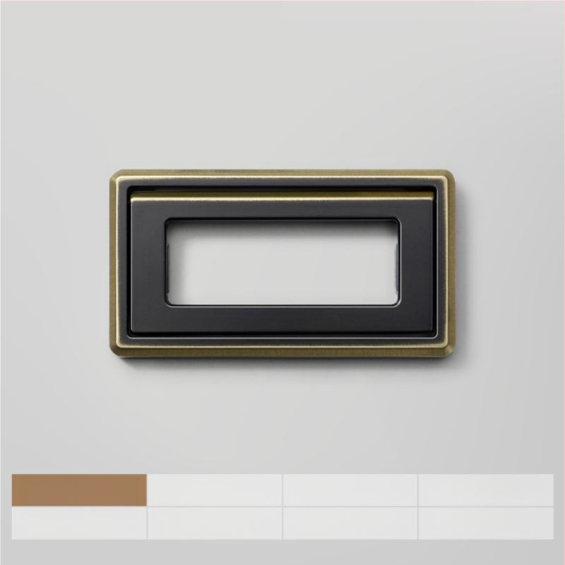 Plakana slēpta roktura no cinka sakausējuma piemērota skapja durvīm un atvilktnēm, anodizēts pārklājums, moderns minimālisms