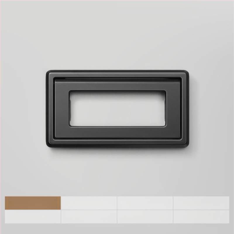 Plakana slēpta roktura no cinka sakausējuma piemērota skapja durvīm un atvilktnēm, anodizēts pārklājums, moderns minimālisms