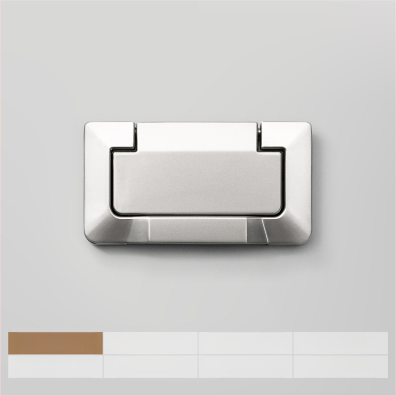 Plakana slēpta roktura no cinka sakausējuma piemērota skapja durvīm un atvilktnēm, anodizēts pārklājums, moderns minimālisms