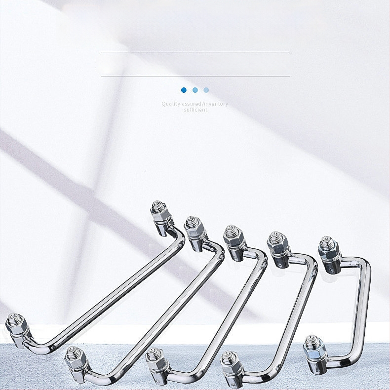 LS506 сгъваема дръжка за шкаф, 304 неръждаема стомана, хромирано покритие, повърхностно монтиране, за врата на шкаф