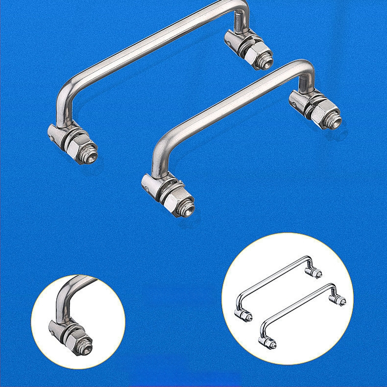 LS506 сгъваема дръжка за шкаф, 304 неръждаема стомана, хромирано покритие, повърхностно монтиране, за врата на шкаф