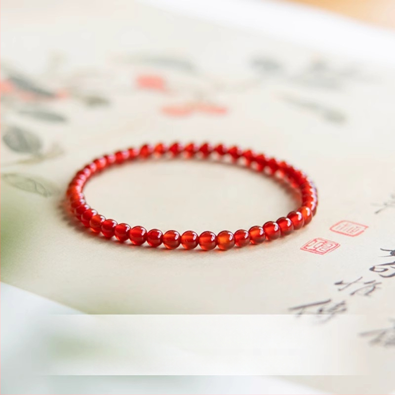 Baolidexing Агат гривна, унисекс, полирана повърхност, есен 2024