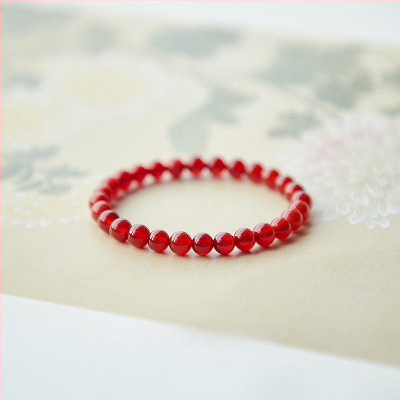 Baolidexing Агат гривна, унисекс, полирана повърхност, есен 2024