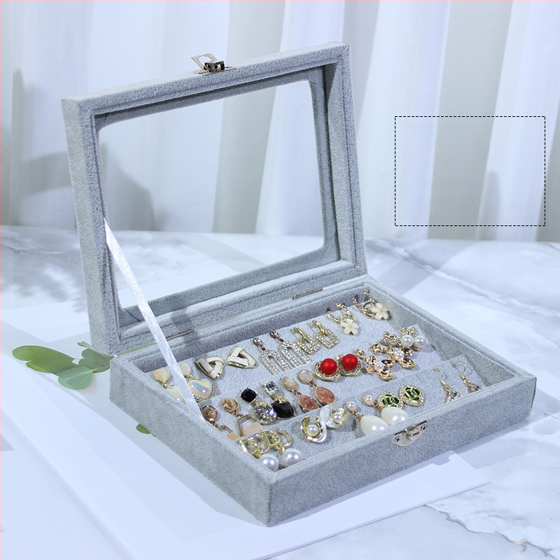 Κουτί αποθήκευσης κοσμημάτων με βάση επίδειξης για σκουλαρίκια, καρφάκια, κολιέ και δαχτυλίδια – Προστασία σκόνης, Μεγάλη χωρητικότητα, Υλικό: Χαρτί, Αγροτικό στυλ