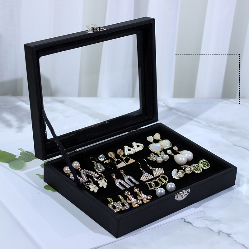 Κουτί αποθήκευσης κοσμημάτων με βάση επίδειξης για σκουλαρίκια, καρφάκια, κολιέ και δαχτυλίδια – Προστασία σκόνης, Μεγάλη χωρητικότητα, Υλικό: Χαρτί, Αγροτικό στυλ