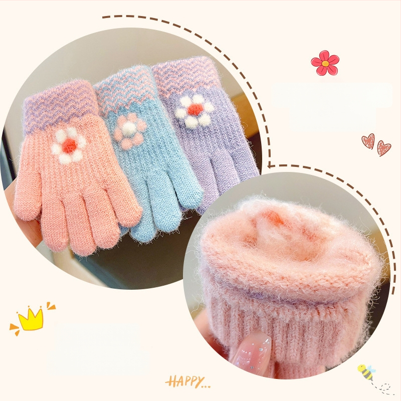 Παιδικές μιτίνες πλεκτές με ανάγλυφο μοτίβο, διατηρούν τη θερμότητα, για αγόρια και παιδιά, φθινοπωρινό-χειμερινό