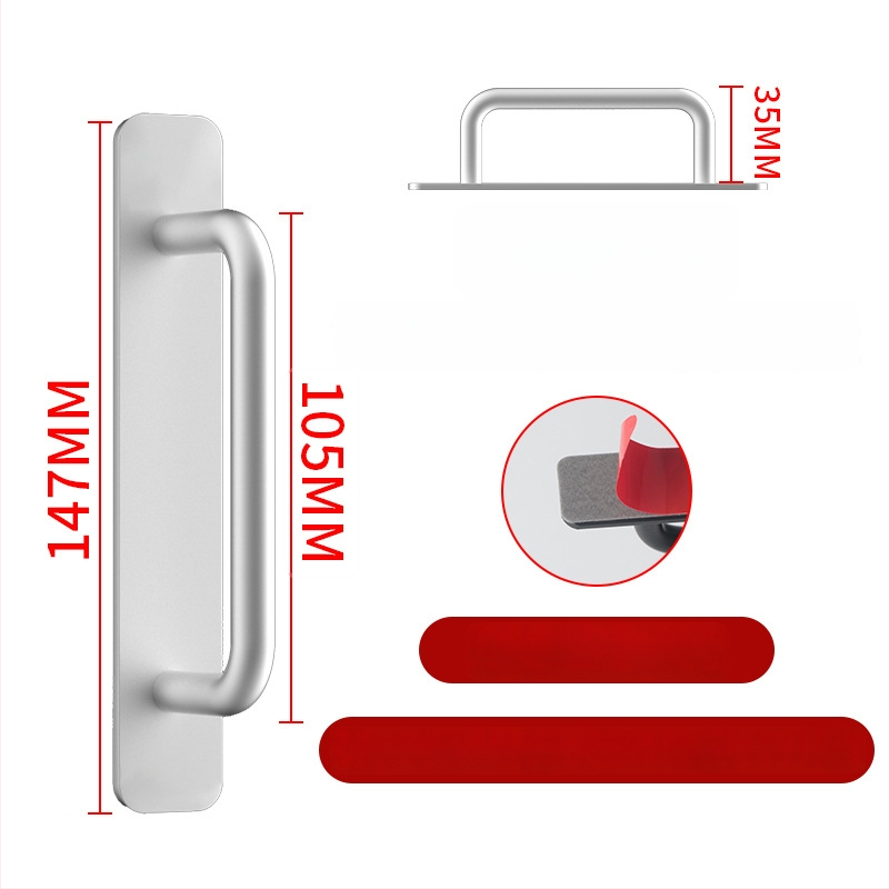 Wanson Handhandle – perforācijai nav nepieciešama rokture no alumīnija sakausējuma skapjiem, atvilktnēm un durvīm, pašlīmējoša, mūsdienīgs dizains
