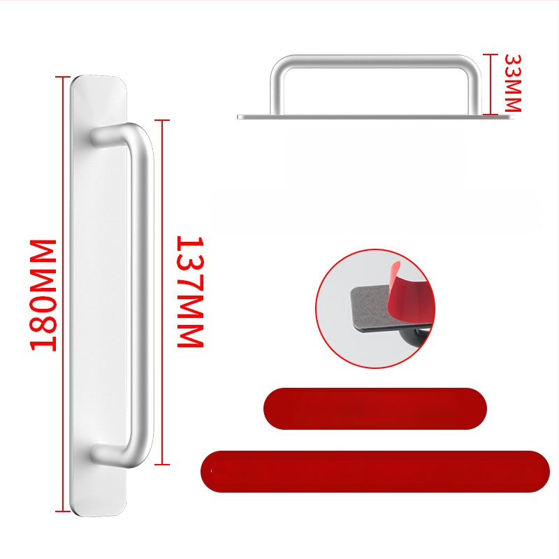 Wanson Handhandle – perforācijai nav nepieciešama rokture no alumīnija sakausējuma skapjiem, atvilktnēm un durvīm, pašlīmējoša, mūsdienīgs dizains