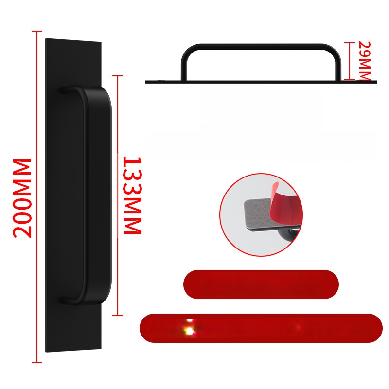 Wanson Handhandle – perforācijai nav nepieciešama rokture no alumīnija sakausējuma skapjiem, atvilktnēm un durvīm, pašlīmējoša, mūsdienīgs dizains